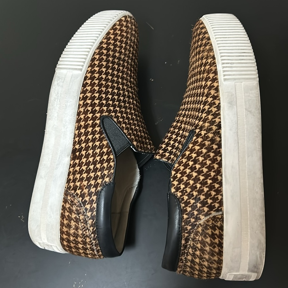 Ash Platform Sneakers Womens Size 10 Cowhair Leather Slip On Chunky Karma - Picture 5 of 9